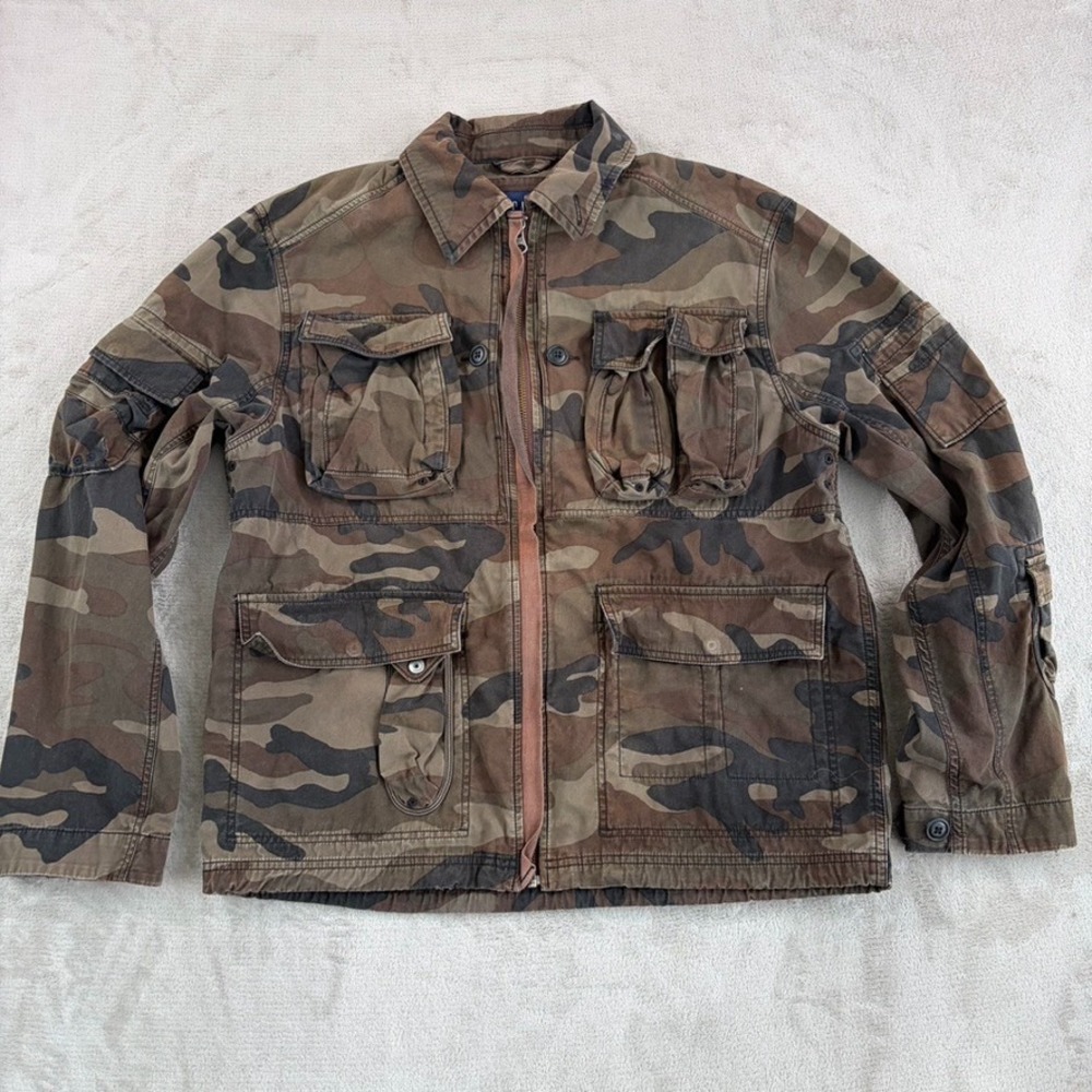 Gap Field‎  Military Hunting Heavy Paratrooper Jacket Woodland Camo Men Large